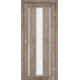 Дверь VND-04 Дуб марсала +стекло сатин белый