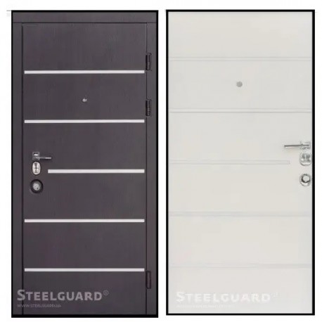 Входные двери Steelguard AV-5 (Венге темный/Белый шелк, 300)