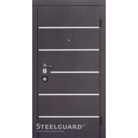 Входные двери Steelguard AV-5 (Венге темный/Белый шелк, 300)